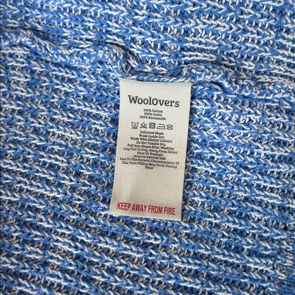 Blue Knit Cotton Cardigan - Picture 5 of 5